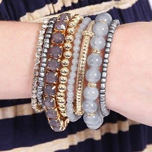Stretch stackable bracelets